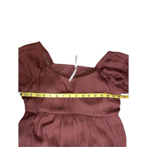 Soma satin tiered maxi dress spiced whiskey S fall - Picture 7 of 11